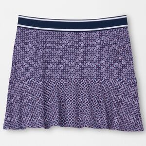 NWT Peter Millar Francoise Court Skort, Color Navy Print, Size XL